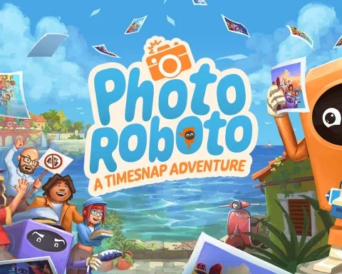 The key art and logo for Photo Roboto: A Timesnap Adventure.