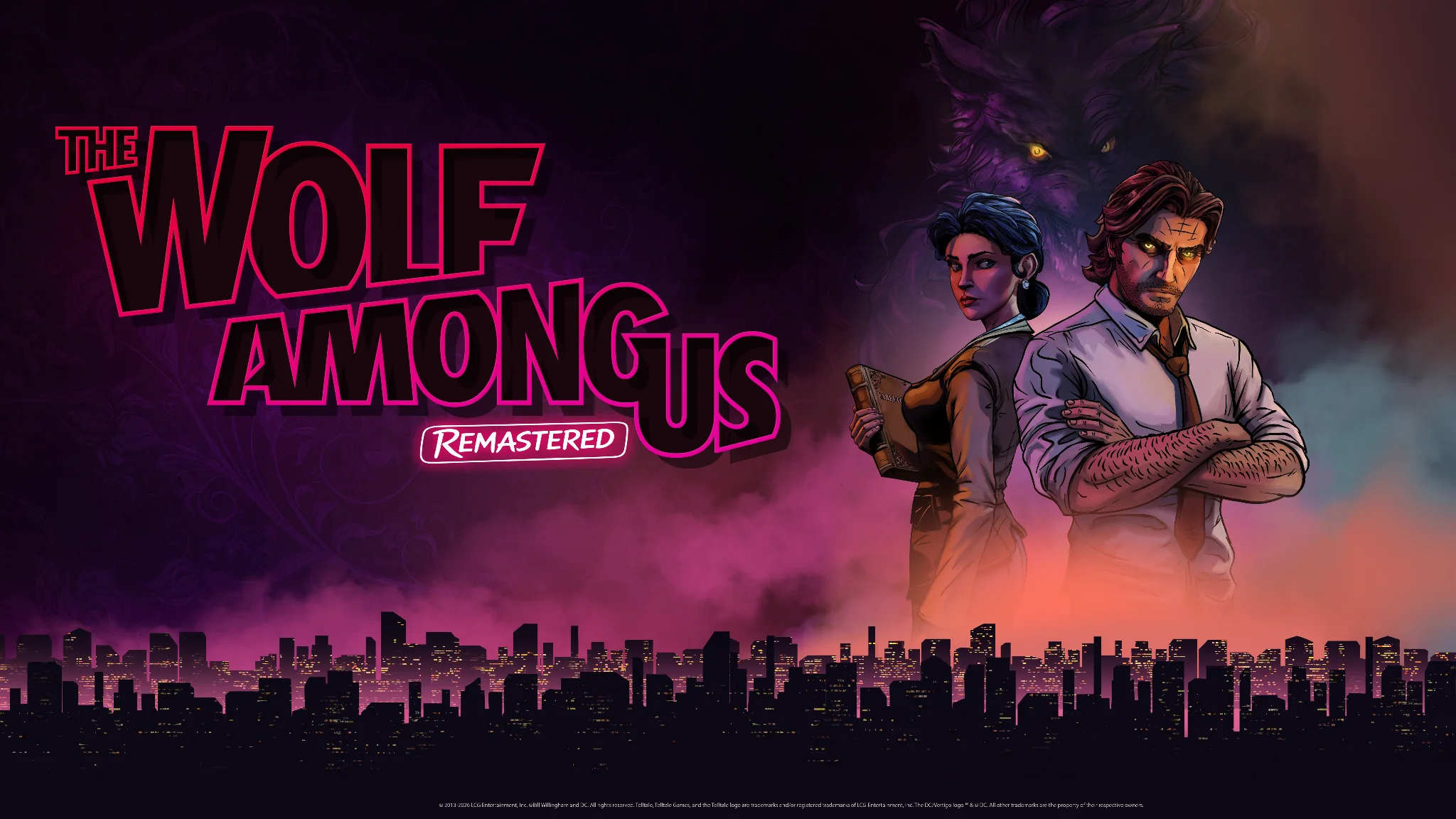 The key art for The Wolf Among Us Remastered.