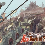 The key art for Professor Layton and the New World of Steam.