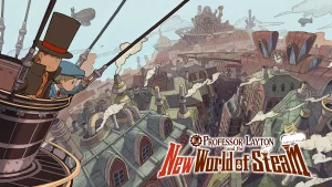 The key art for Professor Layton and the New World of Steam.