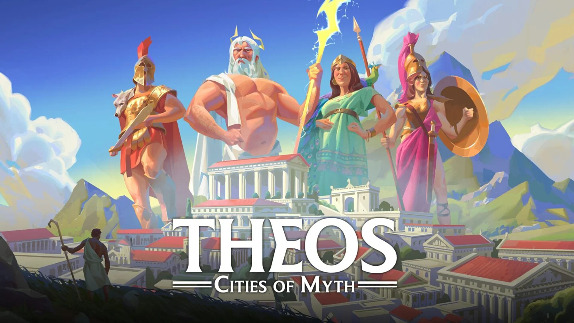 The key art for Theos: Cities of Myth.