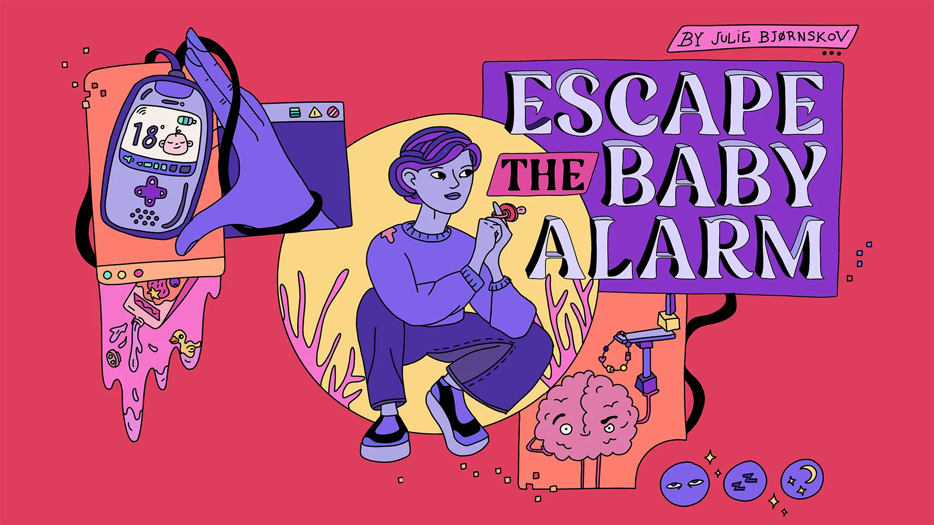 The key art for Escape the Baby Alarm.