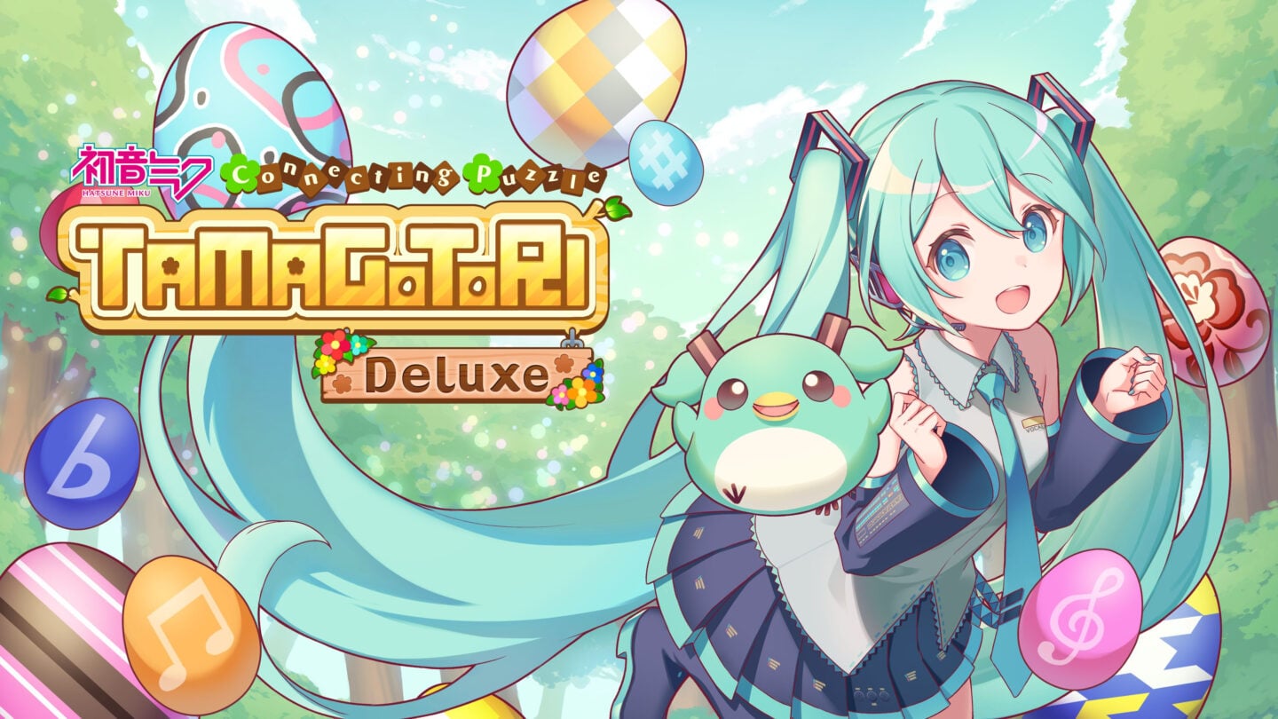 The key art for Hatsune Miku Connecting Puzzle TAMAGOTORI Deluxe.
